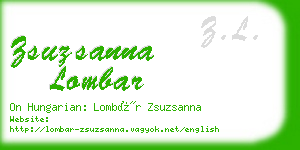 zsuzsanna lombar business card